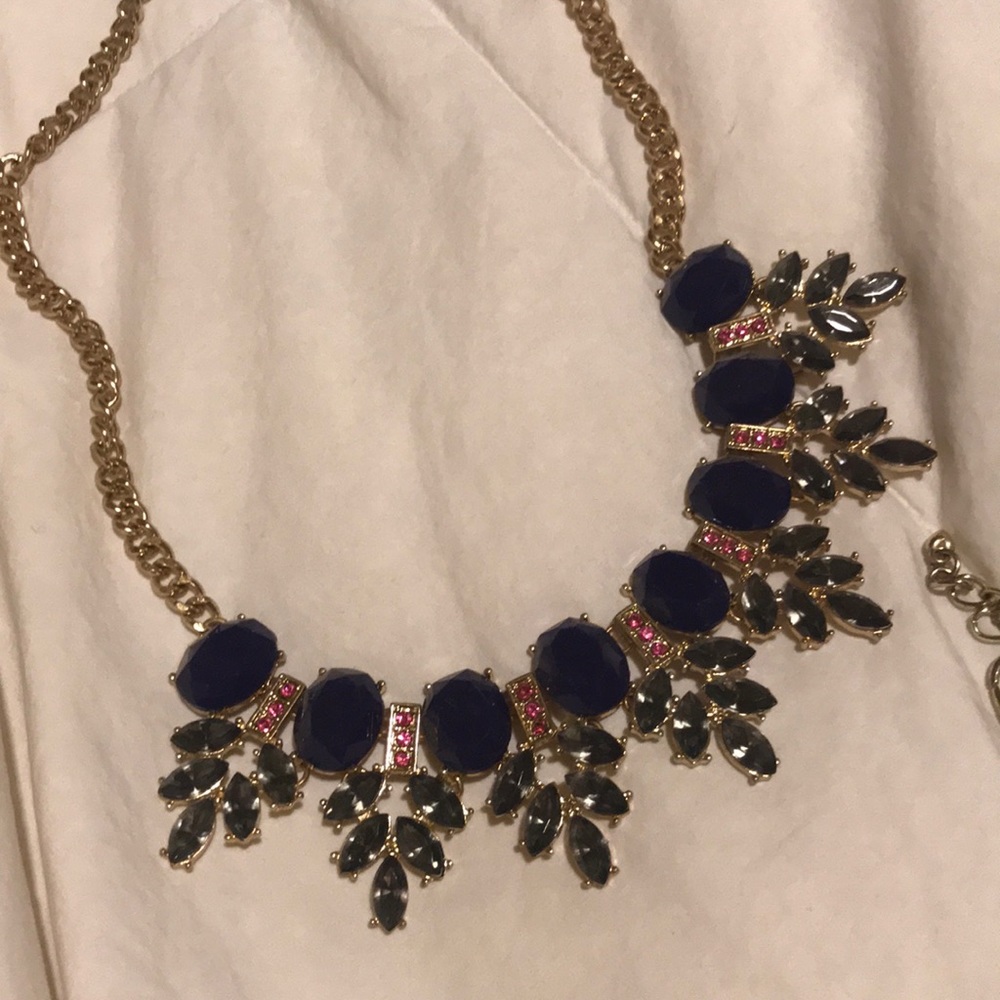 Chunky jewel statement necklace